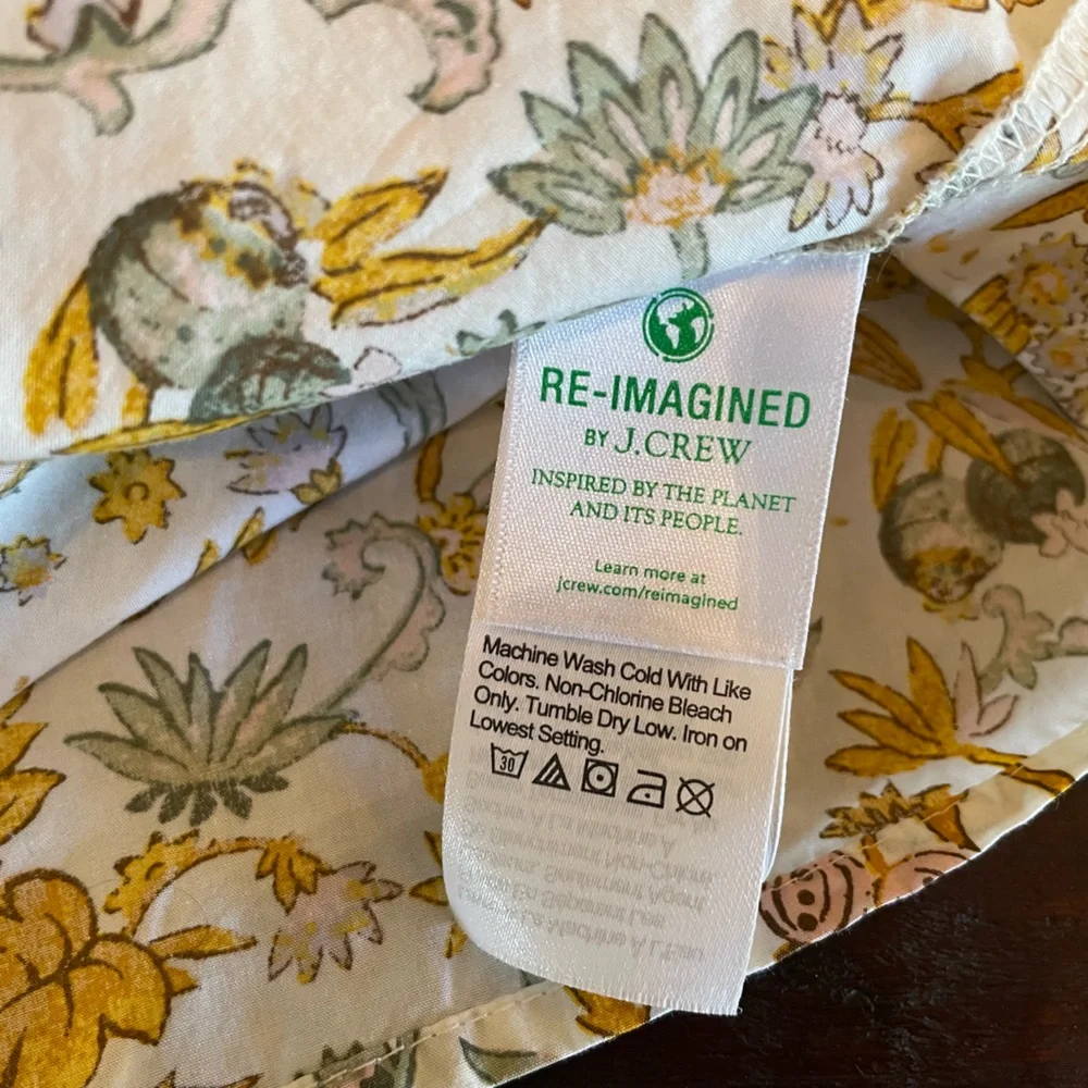 J. Crew Yellow Floral Sleeveless Top